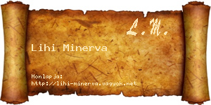 Lihi Minerva névjegykártya
